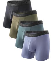 Cuecas boxer masculinas BAMBOO COOL Regular Leg, pacote com 4