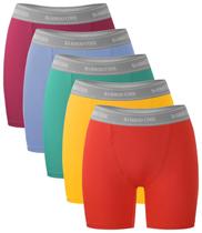 Cuecas boxer masculinas Bamboo Cool Women, pacote com 5