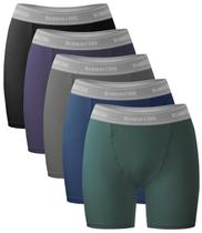 Cuecas boxer masculinas Bamboo Cool Women, pacote com 5