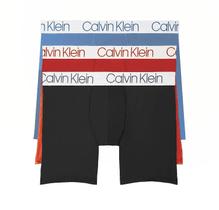 Cuecas Boxer Masculinas Calvin Klein - Pacote com 3 Unidades de Microfibra