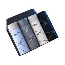 Cuecas Boxer Masculinas Confortáveis Com Estampa U Convexa, Kit Com 4 Peças, Roupa Íntima Moderna E Cuecas Boxer Masculinas Confortáveis Com Estampa U Convexa, Kit Com 4 Peças, Roupa Íntima Moderna E