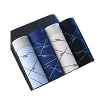 Cuecas Boxer Masculinas Confortáveis Com Estampa U Convexa, Kit Com 4 Peças, Roupa Íntima Moderna E