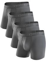 Cuecas boxer masculinas DAVID ARCHY, macias e respiráveis, pacote com 4 Cuecas boxer masculinas DAVID ARCHY, macias e respiráveis, pacote com 4
