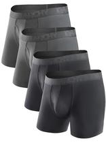 Cuecas boxer masculinas DAVID ARCHY Soft Bamboo, pacote com 4 Cuecas boxer masculinas DAVID ARCHY Soft Bamboo, pacote com 4
