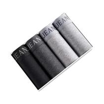 Cuecas Boxer Masculinas De Algodão 4/5 Peças Toque Macio Com Design U Pouch Que Absorve O Suor