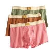 Cuecas Boxer Masculinas De Algodão Respirável 3 Peças U Convexo Roupa Íntima Masculina Sexy
