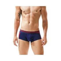Cuecas Boxer Masculinas De Algodão Respirável Com Cintura Baixa E Bolsa U-Convexa, Roupa Íntima