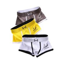 Cuecas Boxer Masculinas De Algodão Respirável Com Design De Rosto Sorridente