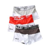 Cuecas Boxer Masculinas De Algodão Respirável Com Estampa De Letras Em Cores Contrastantes E Design