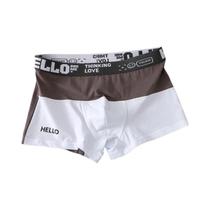 Cuecas Boxer Masculinas De Algodão Respirável Com Estampa De Letras Em Cores Contrastantes E Design
