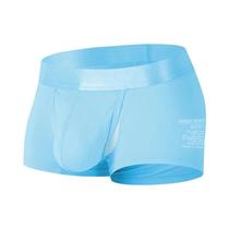 Cuecas Boxer Masculinas De Seda Gelada Com Abertura Frontal E Bolsa Respirável Para Realce