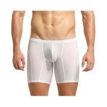 Cuecas Boxer Masculinas De Seda Gelada De Perna Longa, Elásticas, Esportivas, Justas E Sensuais Cuecas Boxer Masculinas De Seda Gelada De Perna Longa, Elásticas, Esportivas, Justas E Sensuais
