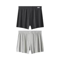 Cuecas Boxer Masculinas De Tamanho Grande, Respiráveis, De Seda Gelada, Com Estampa De Flecha, Para