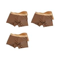 Cuecas Boxer Masculinas De Tamanho Grande, Secagem Rápida, Respiráveis, Em Seda Gelada, Kit Com 3