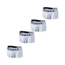 Cuecas Boxer Masculinas Em Malha Respirável, Pacote Com 4 Peças, Jockmail Underwear Calzoncillos