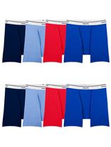 Cuecas boxer masculinas Fruit of the Loom Active Cotton Blend, pacote com 8 Cuecas boxer masculinas Fruit of the Loom Active Cotton Blend, pacote com 8