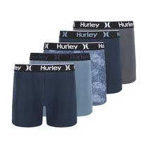Cuecas boxer masculinas Hurley, pacote com 5 unidades, combinação de dispepsia elástica
