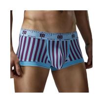 Cuecas Boxer Masculinas Listradas De Algodão Respirável Com Cintura Elástica Confortável Cuecas Boxer Masculinas Listradas De Algodão Respirável Com Cintura Elástica Confortável