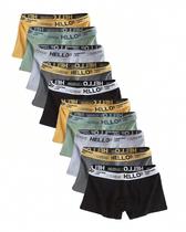 Cuecas boxer masculinas LuxeCore respiráveis, pacote com 10 cores Cuecas boxer masculinas LuxeCore respiráveis, pacote com 10 cores