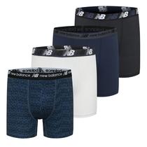 Cuecas boxer masculinas New Balance 3.5 Performance, pacote com 4