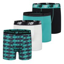 Cuecas boxer masculinas New Balance 3.5 Performance, pacote com 4