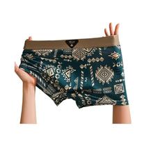 Cuecas Boxer Masculinas plus Size 6XL De Seda Gelada Respiráveis Com Estampa Slim Fit