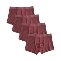 Cuecas Boxer Masculinas plus Size 8XL Em Fibra De Bambu Respirável, Pacote Com 4 Peças