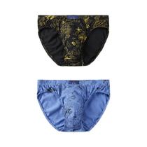 Cuecas Boxer Masculinas plus Size De Algodão Estampadas, 2 Peças, Absorventes De Umidade,