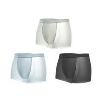 Cuecas Boxer Masculinas plus Size De Seda Gelada, Secagem Rápida, Roupa Íntima Esportiva, Conjunto
