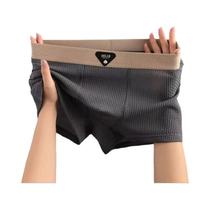 Cuecas Boxer Masculinas plus Size Em Seda Gelada, Antibacterianas, Respiráveis E Elásticas, Tamanhos Cuecas Boxer Masculinas plus Size Em Seda Gelada, Antibacterianas, Respiráveis E Elásticas, Tamanhos