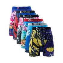 Cuecas Boxer Masculinas plus Size Respiráveis Com Estampa (6 Peças) - Calções De Banho Sexy Para