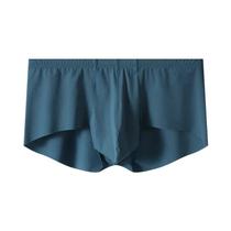 Cuecas Boxer Masculinas plus Size Slim De Seda Gelada Com Cintura Baixa E Bolsa U Convexa M-XXL