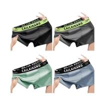 Cuecas Boxer Masculinas Sexy, Confortáveis, Respiráveis E Antibacterianas, Pacote Com 4, Moda Em