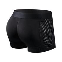 Cuecas Boxer Masculinas Sexy Em Malha De Gelo Respirável Com Almofada Para Levantar O Bumbum Moda