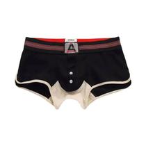Cuecas Boxer Masculinas Slim Fit De Algodão Com Abertura Frontal Em U E Bolsa Convexa Sexy