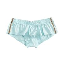 Cuecas Boxer Masculinas Slim Fit De Algodão Com Cintura Média Baixa, Cores Contrastantes E Bolsa