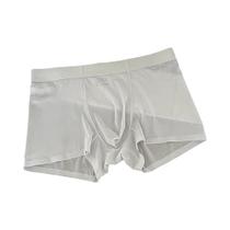 Cuecas Boxer Masculinas Ultrafinas De Seda Gelada Respirável Com Secagem Rápida E Bolsa U