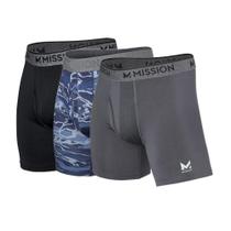 Cuecas boxer MISSION 6 Performance Mesh, pacote com 3 unidades para homens Cuecas boxer MISSION 6 Performance Mesh, pacote com 3 unidades para homens