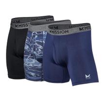 Cuecas boxer MISSION 6 Performance Mesh XXL, pacote com 3 para homens