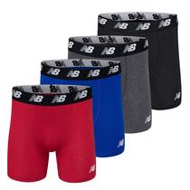 Cuecas boxer New Balance Cotton Performance, pacote com 4 unidades