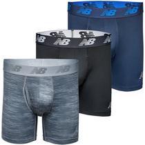 Cuecas boxer New Balance grandes e altas para homens, pacote com 3
