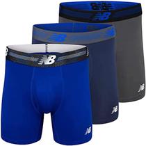 Cuecas boxer New Balance, pacote com 6 para homens, tamanho L