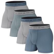Cuecas boxer Pair of Thieves de algodão macio para homens, pacote com 4