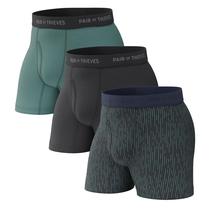 Cuecas boxer Pair of Thieves, super adequadas para homens, pacote com 3
