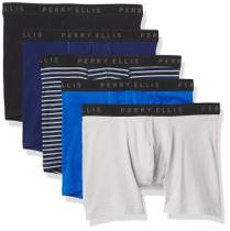 Cuecas boxer Perry Ellis Cotton Stretch, pacote com 5 unidades para homens