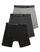 Cuecas boxer POLO RALPH LAUREN Classic Fit com embalagem Wicking, pacote com 3 Cuecas boxer POLO RALPH LAUREN Classic Fit com embalagem Wicking, pacote com 3