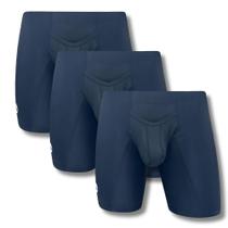 Cuecas Boxer Real Men em Nylon com V-Fly, Bolsa D e Antiatrito 3 unidades Cuecas Boxer Real Men em Nylon com V-Fly, Bolsa D e Antiatrito 3 unidades