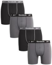 Cuecas boxer Reebok Stretch Performance, pacote com 4 para homens