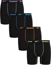 Cuecas boxer Reebok Stretch Performance, pacote com 4 para homens