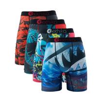 Cuecas Boxer Respiráveis Para Homens Em Tamanhos Grandes, Conjunto De 4 Peças ETHIKA, Roupa De Banho